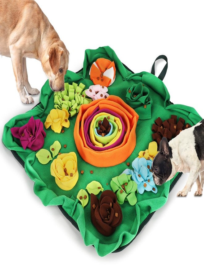 Vextronic Snuffle Mat for Dogs Large Breed Small Medium, 25''x25'' Dog Sniffing Mat, Interactive Puzzle Foraging Mat for Dogs, Dog Slow Feeder Mat, Encourages Natural Foraging Skills for Cats Rabbits - Image 1